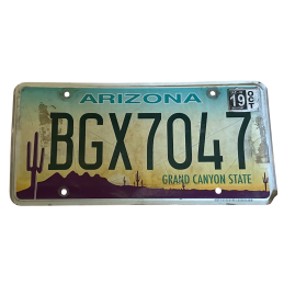Arizona license plate