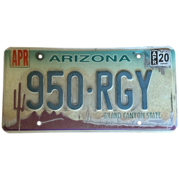 Arizona license plate