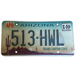 Arizona license plate