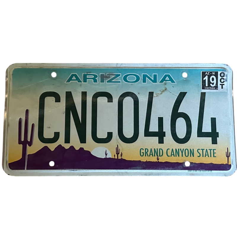 Arizonos valstybinio numerio ženklas