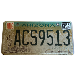 Arizona license plate