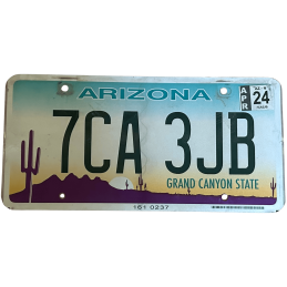 Arizona license plate