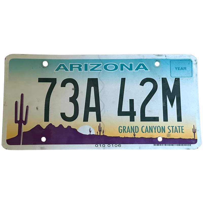 Arizona license plate