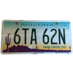 Arizona license plate