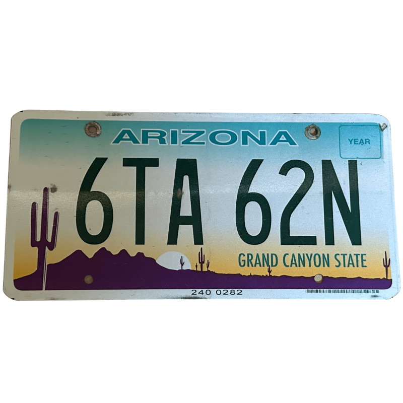 Arizonos valstybinio numerio ženklas Arizonos valstybinio numerio ženklas
