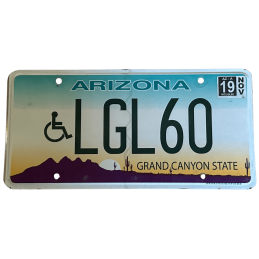Arizona license plate