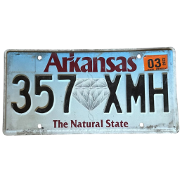 Arkansas license plate