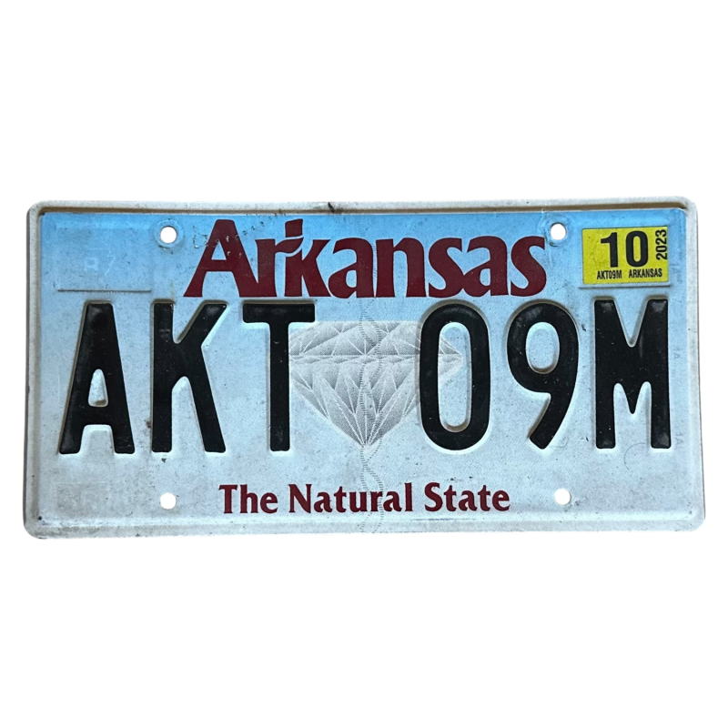 Arkansas license plate