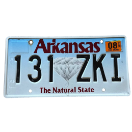 Arkansas license plate