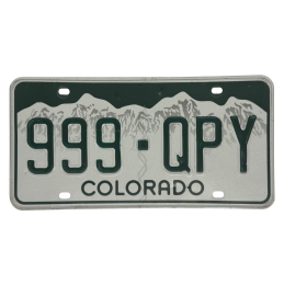 Colorado license plate