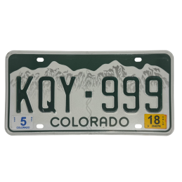 Colorado license plate