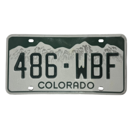 Colorado license plate