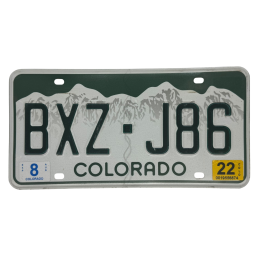 Colorado license plate