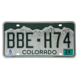 Colorado license plate