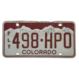 Colorado license plate