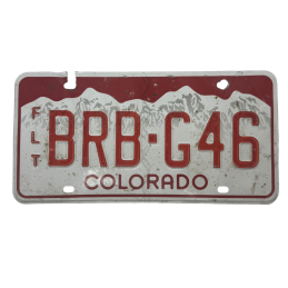Colorado license plate