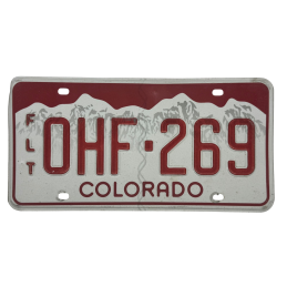 Colorado license plate