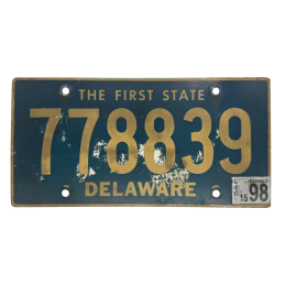 Delaware license plate