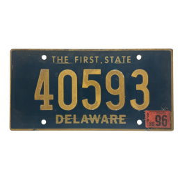 Delaware license plate