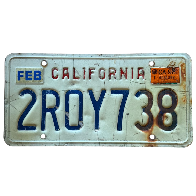 California license plate