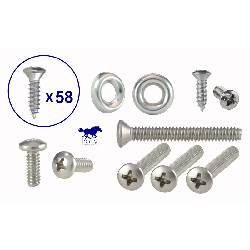 Fold down seat trim bolt set, Fastback 65-70 Fold down seat trim bolt set, Fastback 65-70