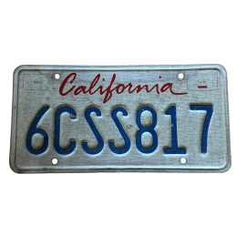 California license plate