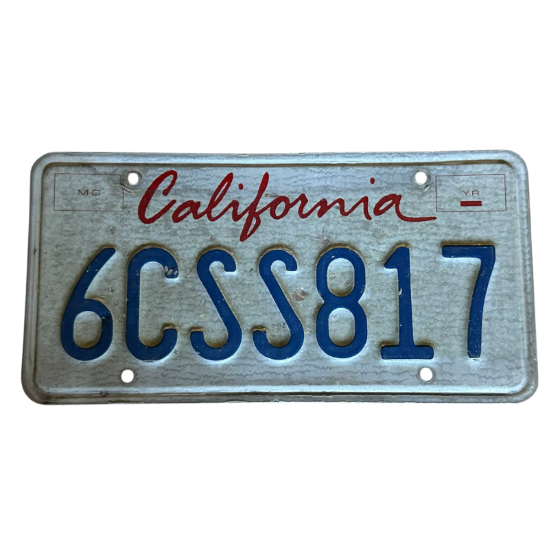 California -Nummernschild California -Nummernschild
