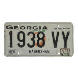 Georgia license plate