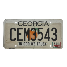 Georgia license plate