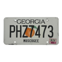 Georgia license plate