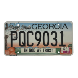 Georgia license plate