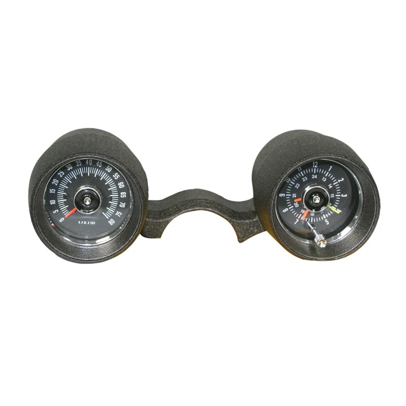 Ceasuri pe coloana de directie Rally Pac 6cyl. 6k. rev. negru 66