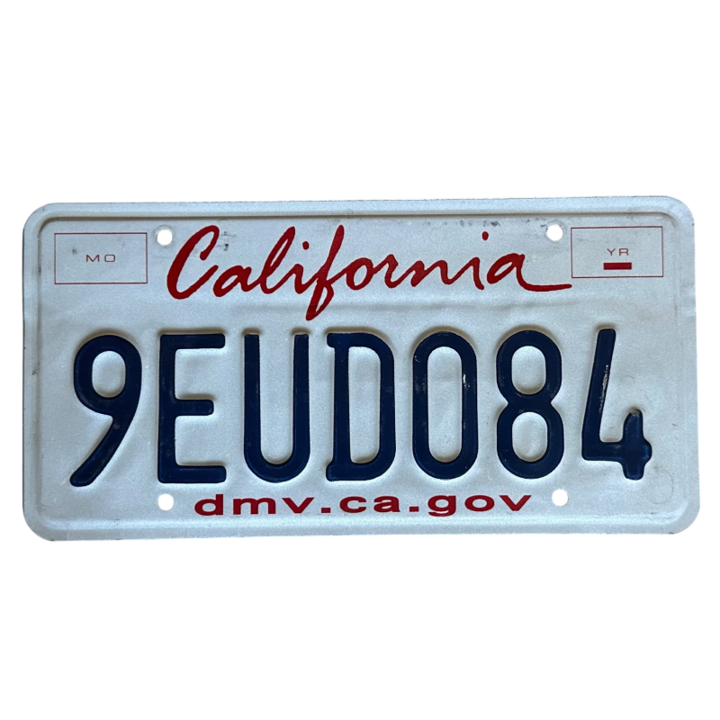 California -Nummernschild California -Nummernschild