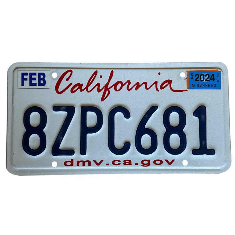 Tablica rejestracyjna California Tablica rejestracyjna California