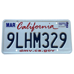 California license plate