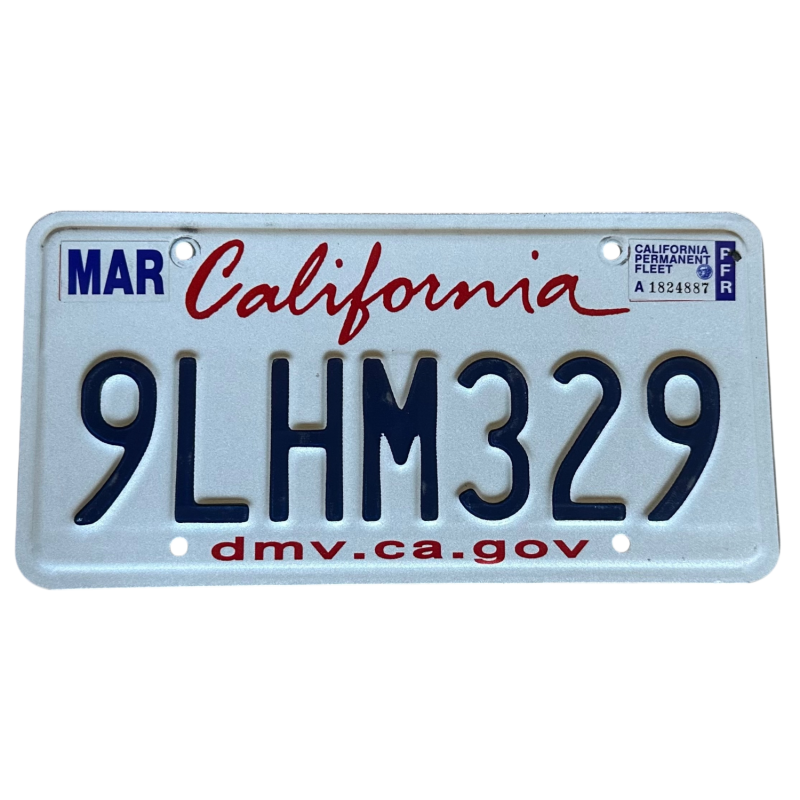 California -Nummernschild California -Nummernschild