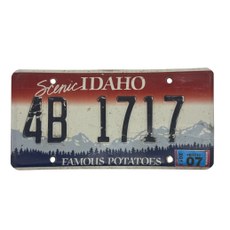IDAHO license plate
