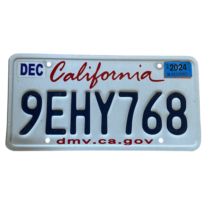 Plaque d'immatriculation de Californie Plaque d'immatriculation de Californie
