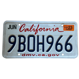 California license plate