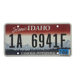 IDAHO license plate