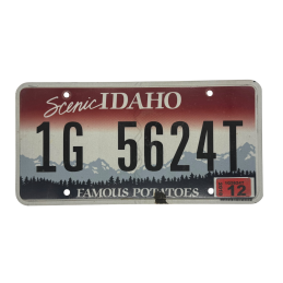 IDAHO license plate
