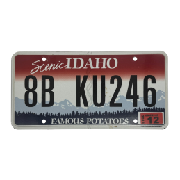 IDAHO license plate