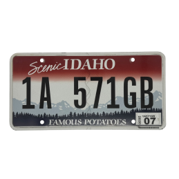 IDAHO license plate
