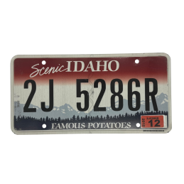 IDAHO license plate