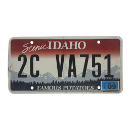 IDAHO license plate