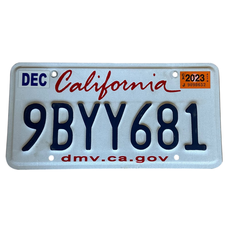 Tablica rejestracyjna California Tablica rejestracyjna California
