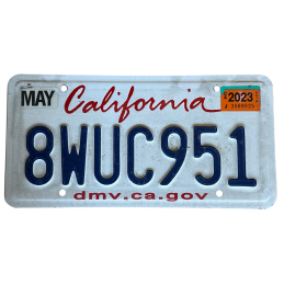 California license plate