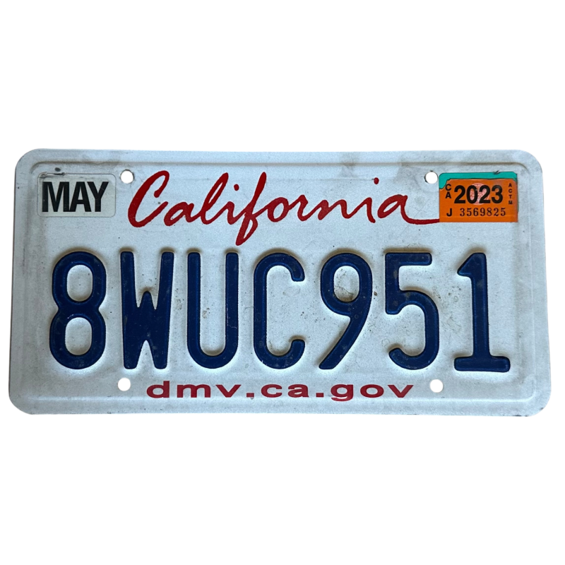 California -Nummernschild California -Nummernschild