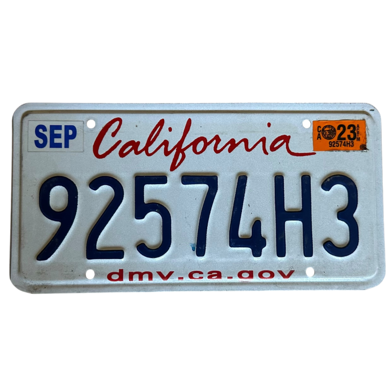 Tablica rejestracyjna California Tablica rejestracyjna California