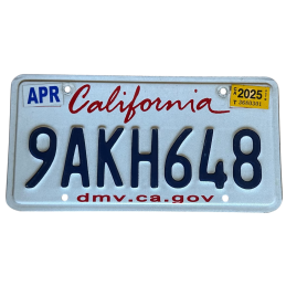 California license plate